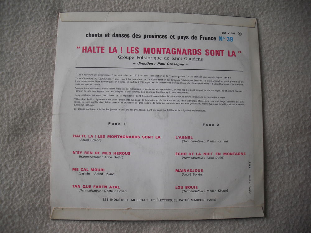 LES CHANTEURS DU COMMINGES CD et vinyles