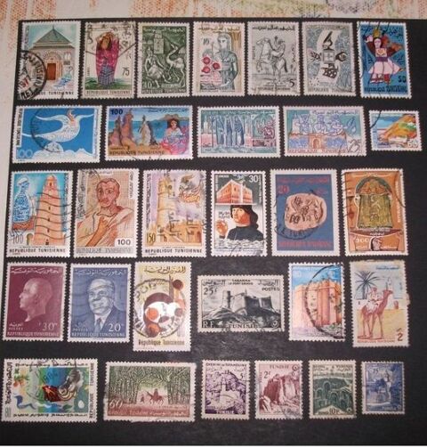 Lot de 30 Timbres diff�rents et oblit�r�s de Tunisie.
1 Aillevillers-et-Lyaumont (70)