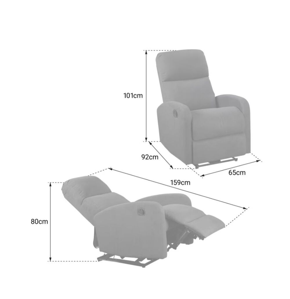 Fauteuil inclinable motoris&eacute; RELAX gris Meubles
