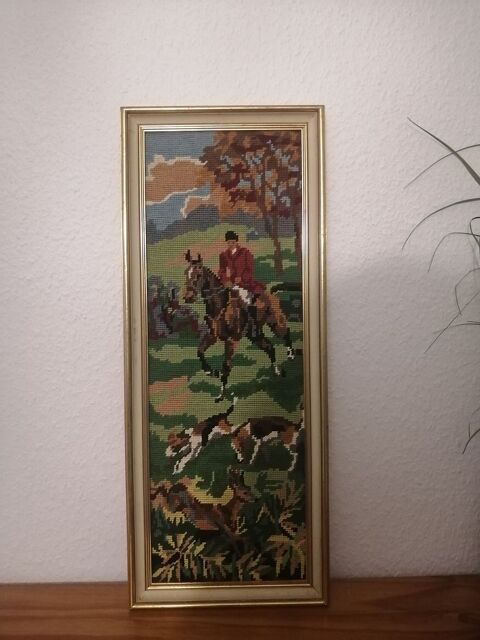 Tableau CANEVAS laine - Scne de chasse 30 Habsheim (68)