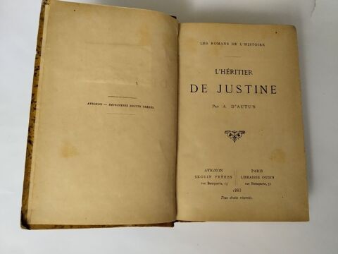 L'H�RITIER DE JUSTINE  LUTHER   par A. D' AUTUN 1883 48 Tours (37)