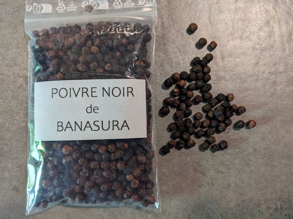 Poivre noir de Banasura 50 gr.baies fines pour les pros de l Décoration