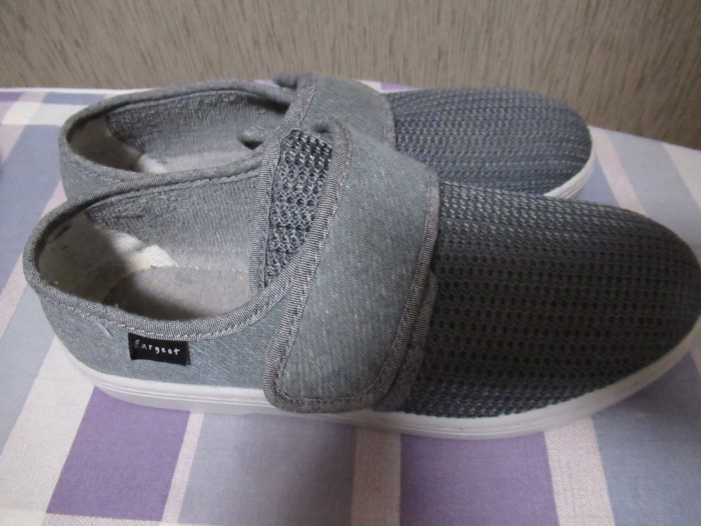 Pantoufle chaussons homme &agrave; scratch pointure 39 Fargeot Chaussures
