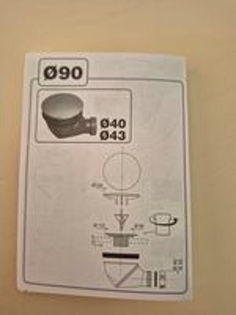   Bonde douche wirquin james diam 90 / 360° 