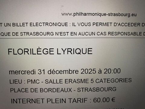 concert nouvel an Strasbourg floril�ge lyrique orchestre phi 110 Gambsheim (67)