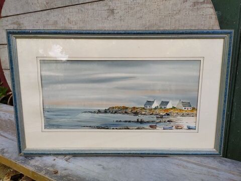 Tableau Aquarelle Jean Jacques Barzic Morbihan Concarneau  120 Loches (37)