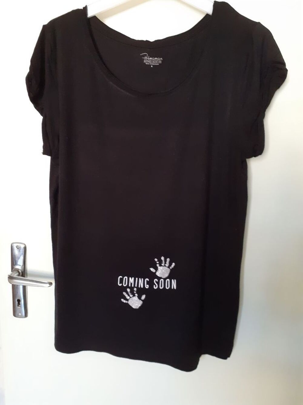 Tee-shirt de grossesse noir Pr&eacute;maman taille M Vêtements
