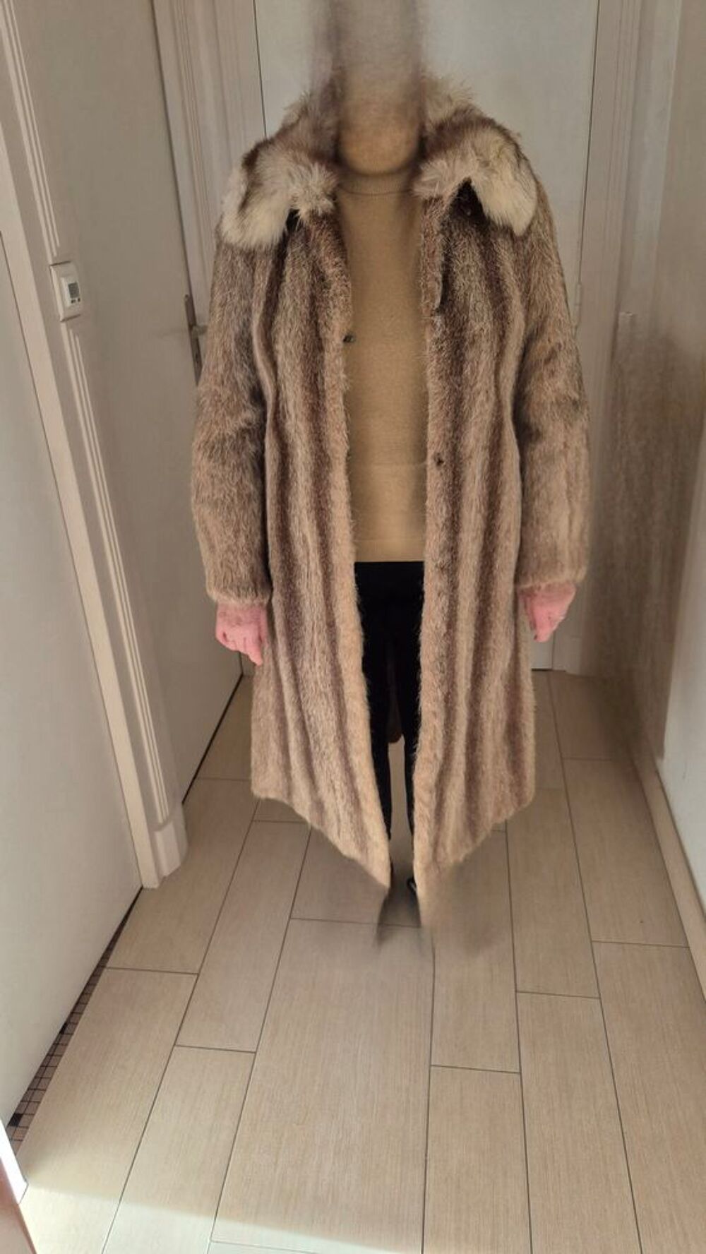 Manteau de fourrure femme ragondin Vtements