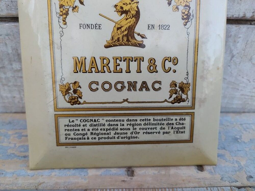 Ancien Glaco&iuml;de Publicitaire Cognac Marett &amp; Co Charente 
