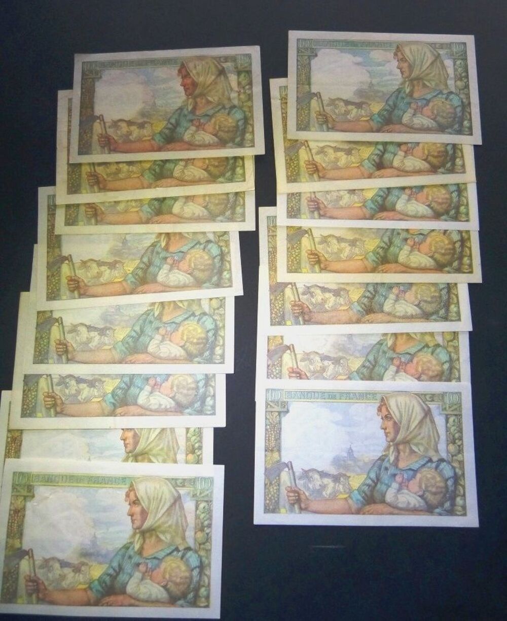  F 8 ---- 10 F MINEUR LOT DE 15 BILLETS NEUFS 