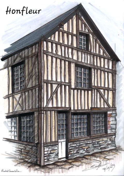  Illustrations de maison ( mes dessins manuels) 60 La Chapelle-Launay (44)