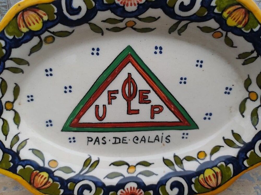 Vide Poche Publicitaire Fa&iuml;ence Desvres UFOLEP Pas de Calais Décoration