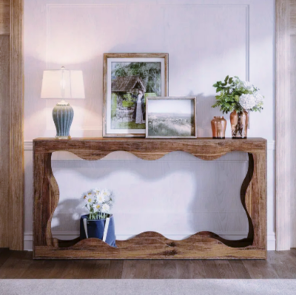 Console ajour&eacute;e ? Style doux &amp; ligne ondul&eacute;e Meubles