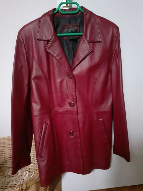 Veste femme droite rouge bordeaux 50 Seix (09)