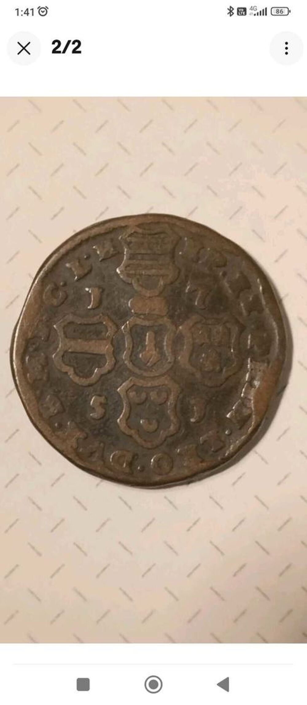 4 Liards de Li&egrave;ge 1751 Belgique Excellent &eacute;tat, Jean Th&eacute;odore De Bavi&egrave;re Rare 