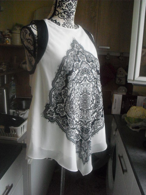 TOP fluide double voile sans manche simili cuir PROMOD T 40 12 Lyon 5 (69)