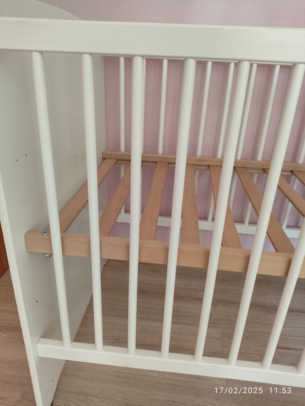 Lit+b&eacute;b&eacute;+baby+price+par+sauthon+60x+120+blanc Mobilier enfants