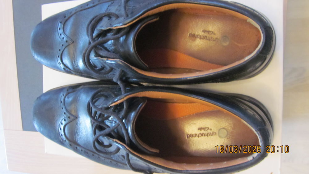 CHAUSSURES DE VILLE CUIR NOIR P 42 UNSTRUCTURED BY CLARKS Chaussures
