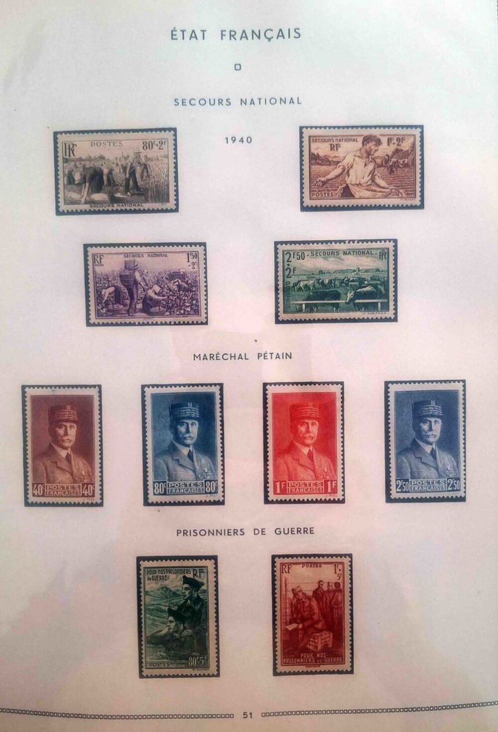 S&eacute;rie de timbres de collection de France G06 