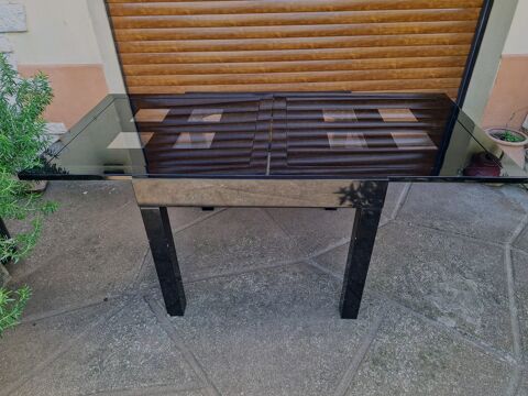 Table extensible laque noire 40 Bessges (30)