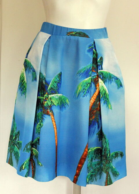 Jupe bleu palmier P.A.R.O.S.H - T.36 Fr 100 Issy-les-Moulineaux (92)
