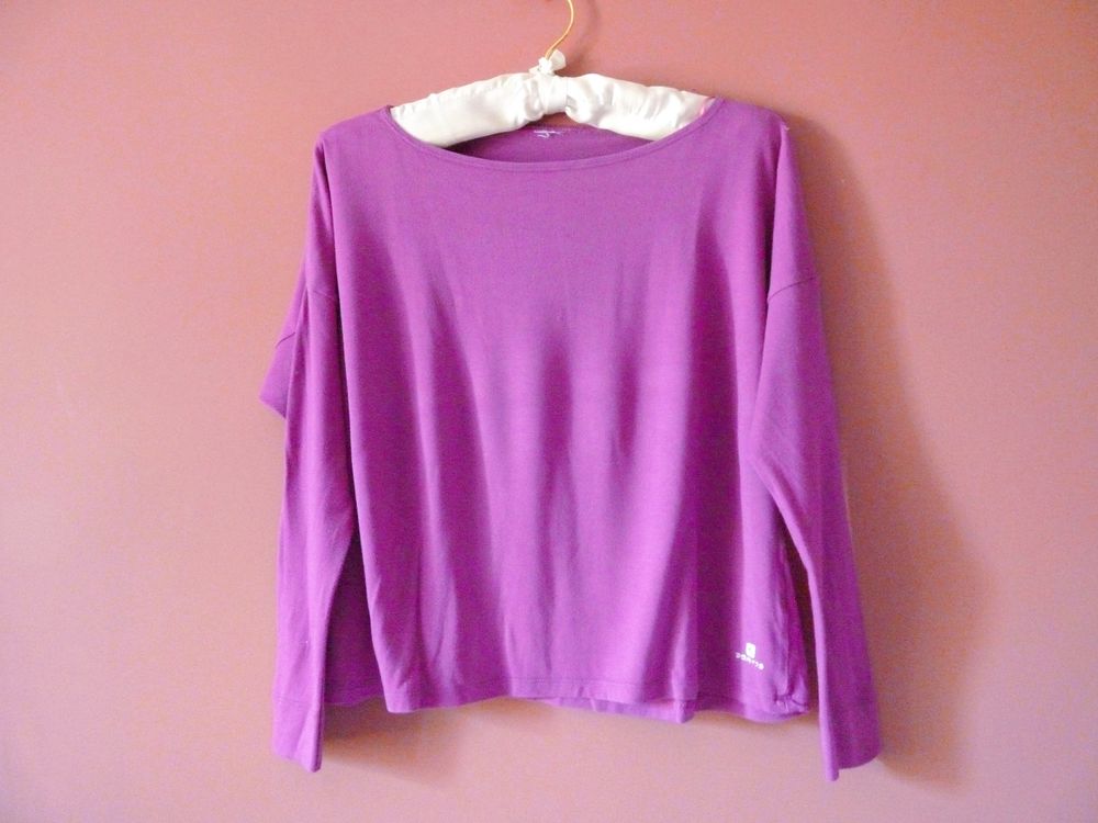 T-shirt fille domyos 12 ans sport danse violet manches longu Vêtements enfants