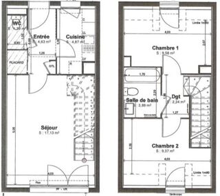  Appartement � vendre 3/4 pi�ces 83 m�