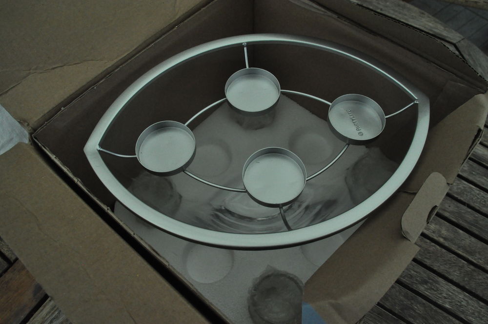 Centre de table Partylite en verre pour bougies D�coration