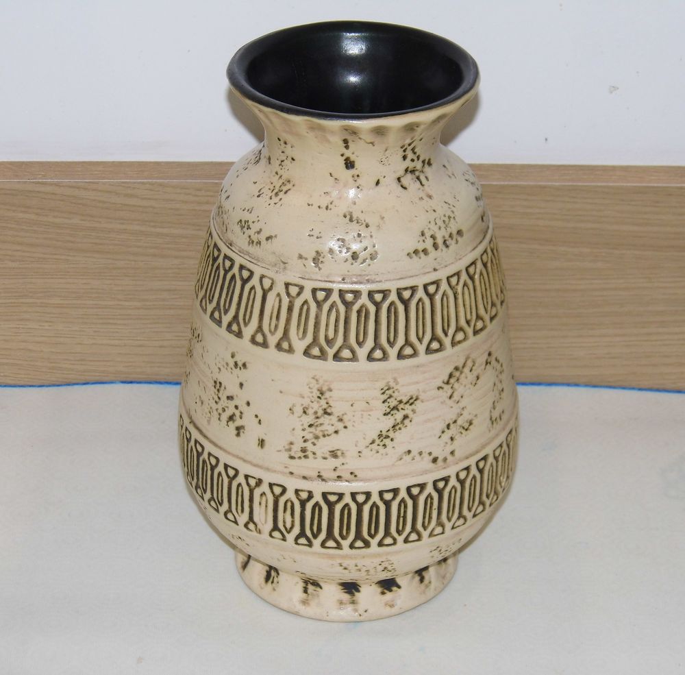 Vase c&eacute;ramique JASBA W-GERMANY 30 cm vintage Vallauris ann&eacute;es 60 Décoration