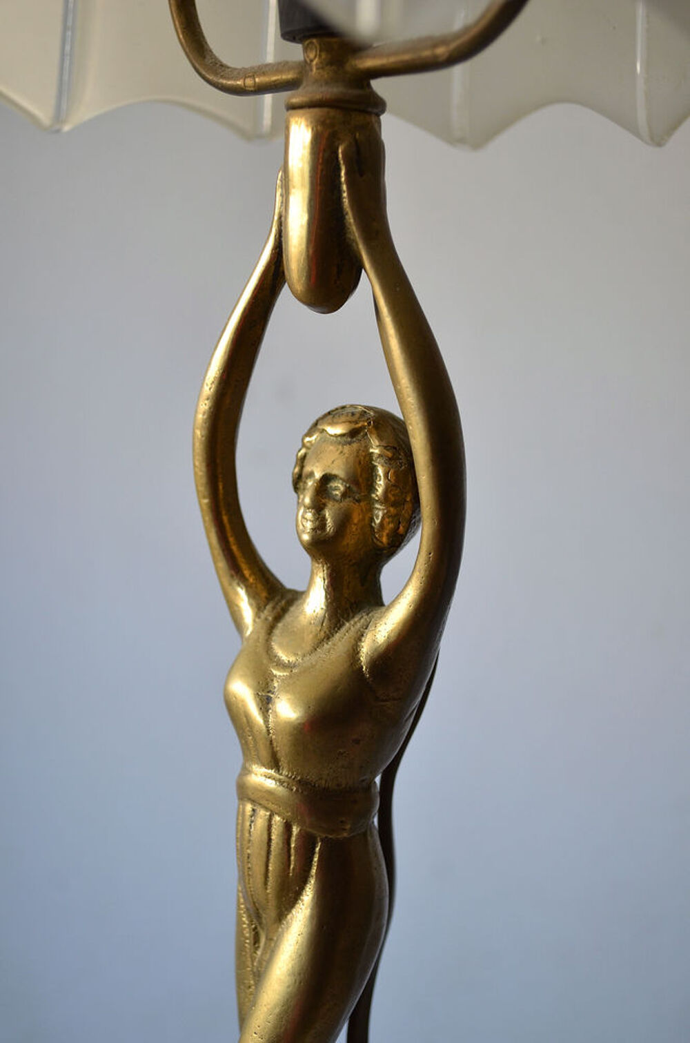 Lampe Art d&eacute;co Femme En Bronze Décoration