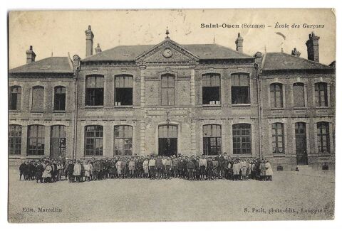 Cpa du 80 - SAINT OUEN école des garçons . 12 Lucheux (80)