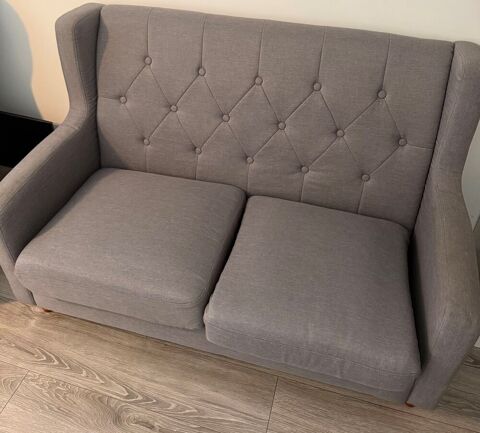 Canapé 2 places - Gris - 76 × 68 × 90 cm - Bon état Groslay (95)