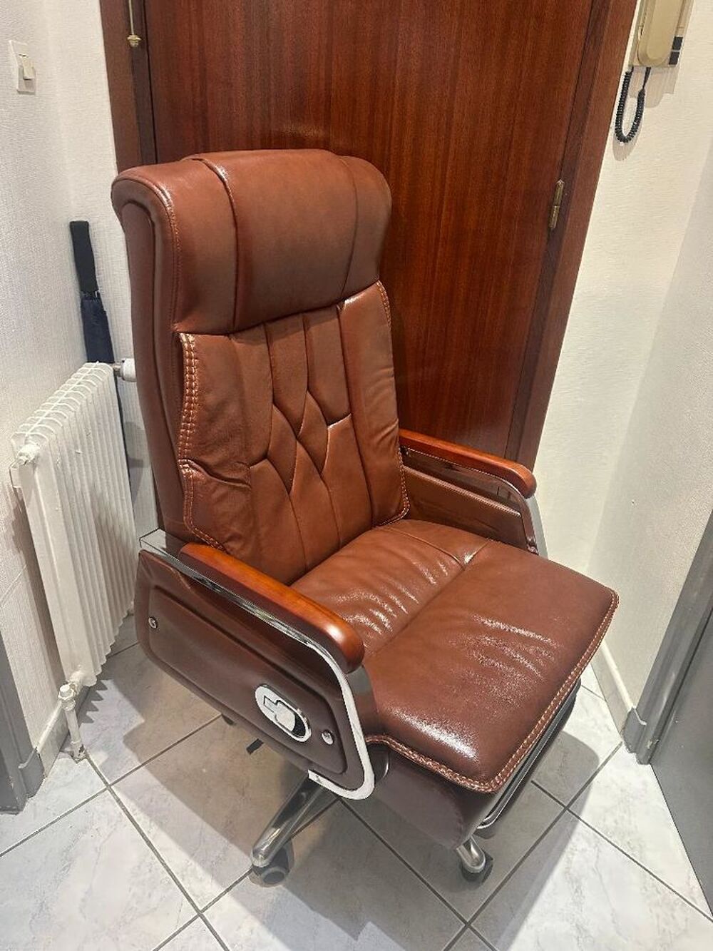 Fauteuil de direction en cuir v&eacute;ritable Meubles