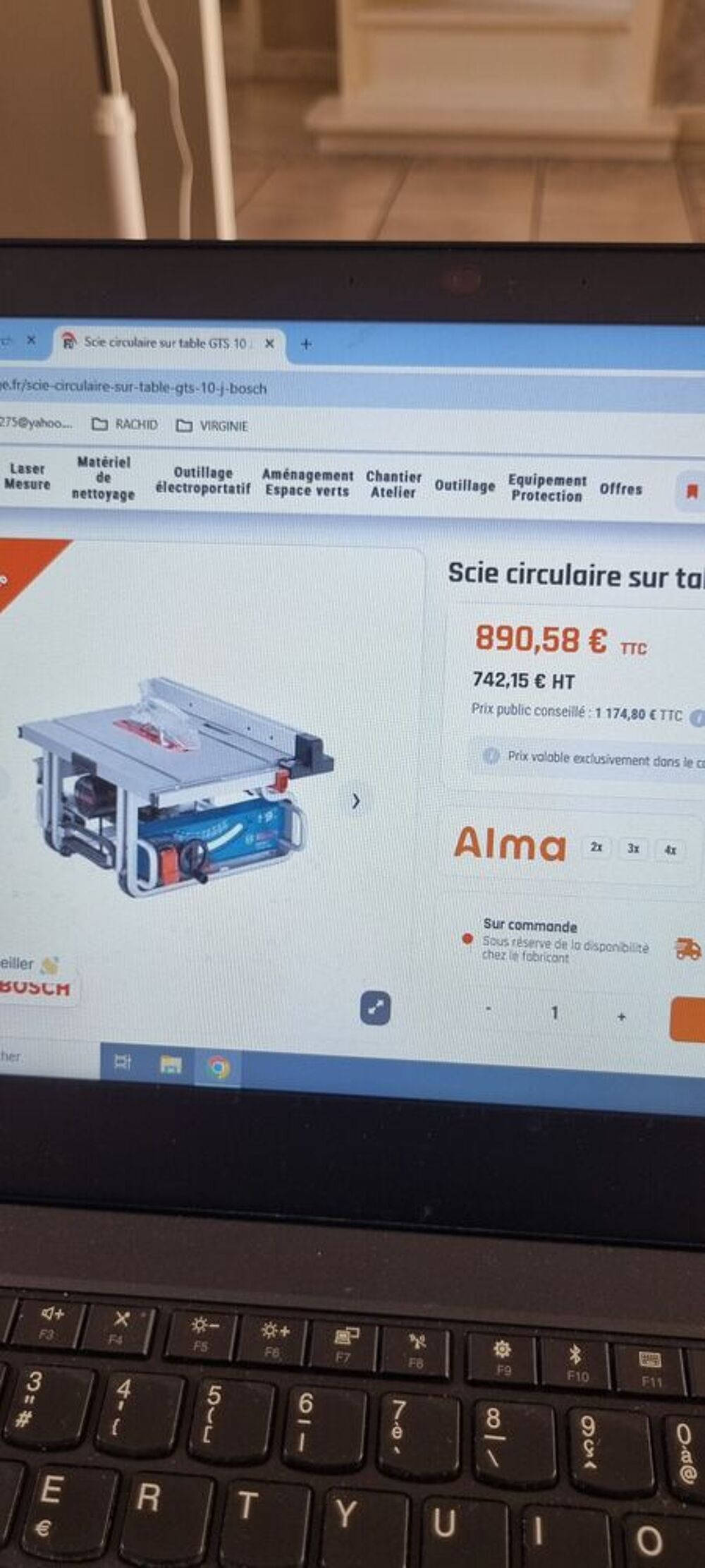 Scie sur table bosch pro gts 10j NEUVE Bricolage