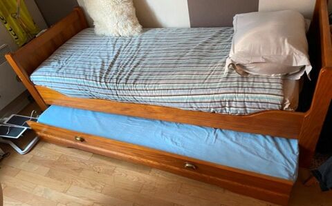 Lit + Lit Tiroir  Bois cir�+ Literies 200 Bourg-la-Reine (92)