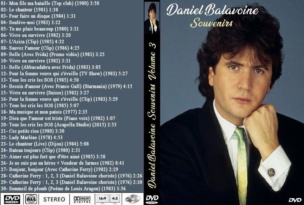 Daniel Balavoine DVD Souvenirs (Volume 3) DVD et blu-ray