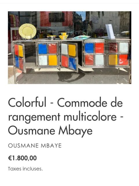 Meuble Console de Designer
Sign OUSMANE MBAYE (Sngal)
1700 La Rochelle (17)