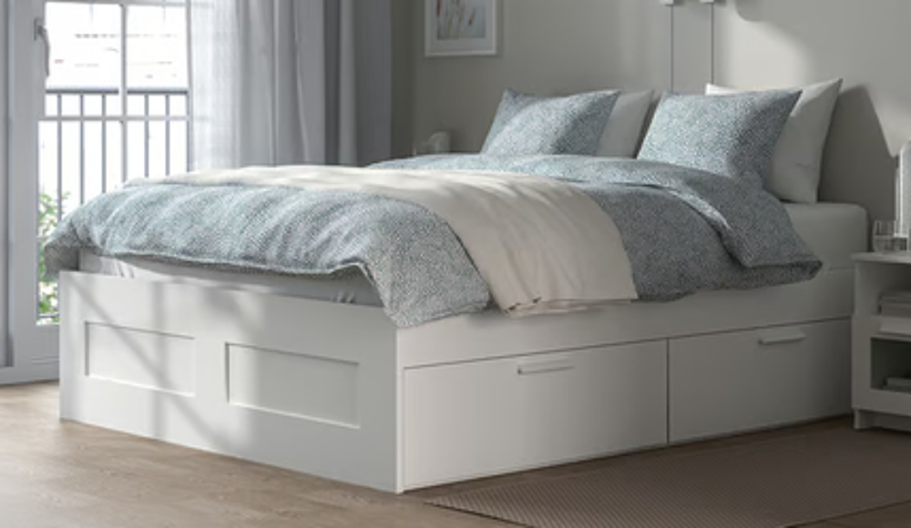 Lit brimnes ikea avec tiroirs en 140 Meubles