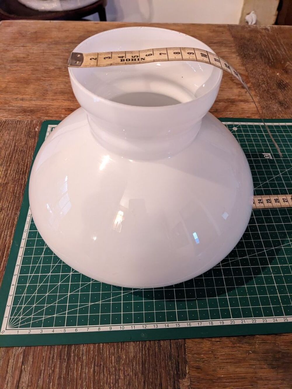 Abat jour d&ocirc;me opal col 193 mm pour porte ABJ de 195 ou 200 Décoration
