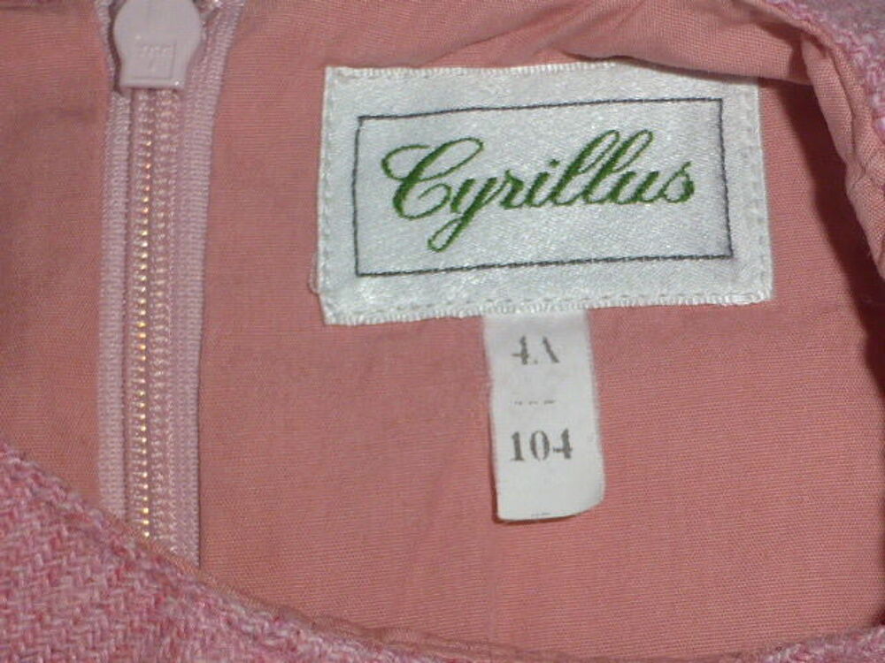 Cyrillus robe chasuble laine doubl&eacute;e rose 4 ans Vêtements enfants