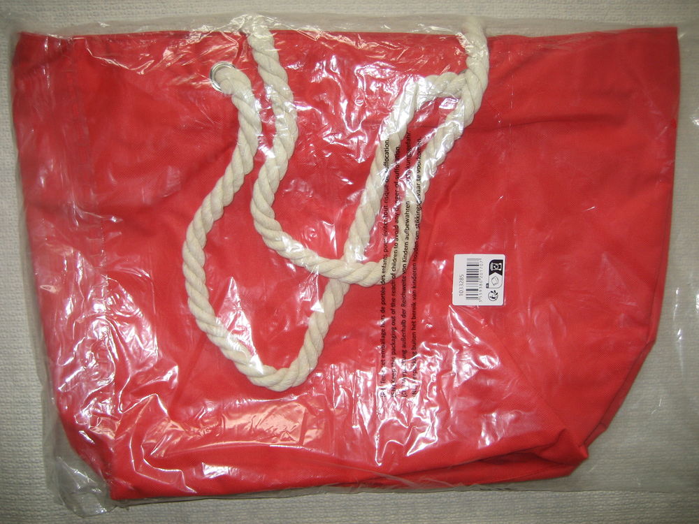 Sac de plage rouge, neuf Maroquinerie