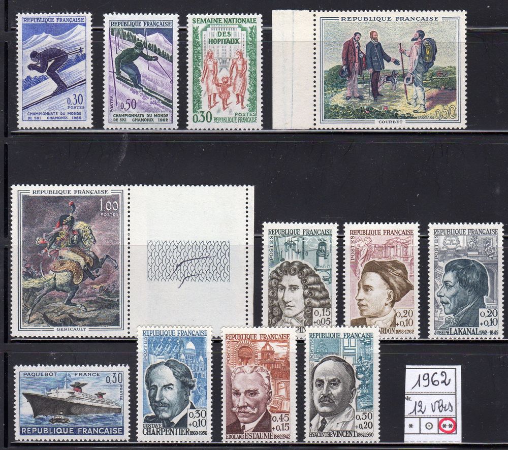 LOT DE TIMBRES - FRANCE -
Neuf** 1962 