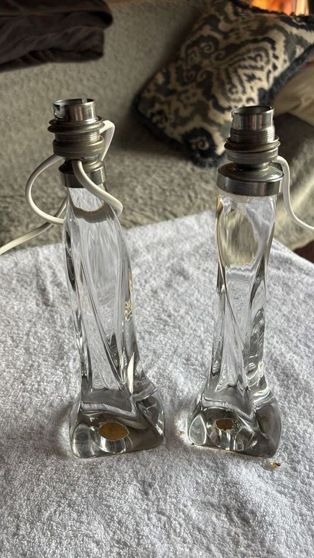 pieds cristal 20 cm vintage Décoration