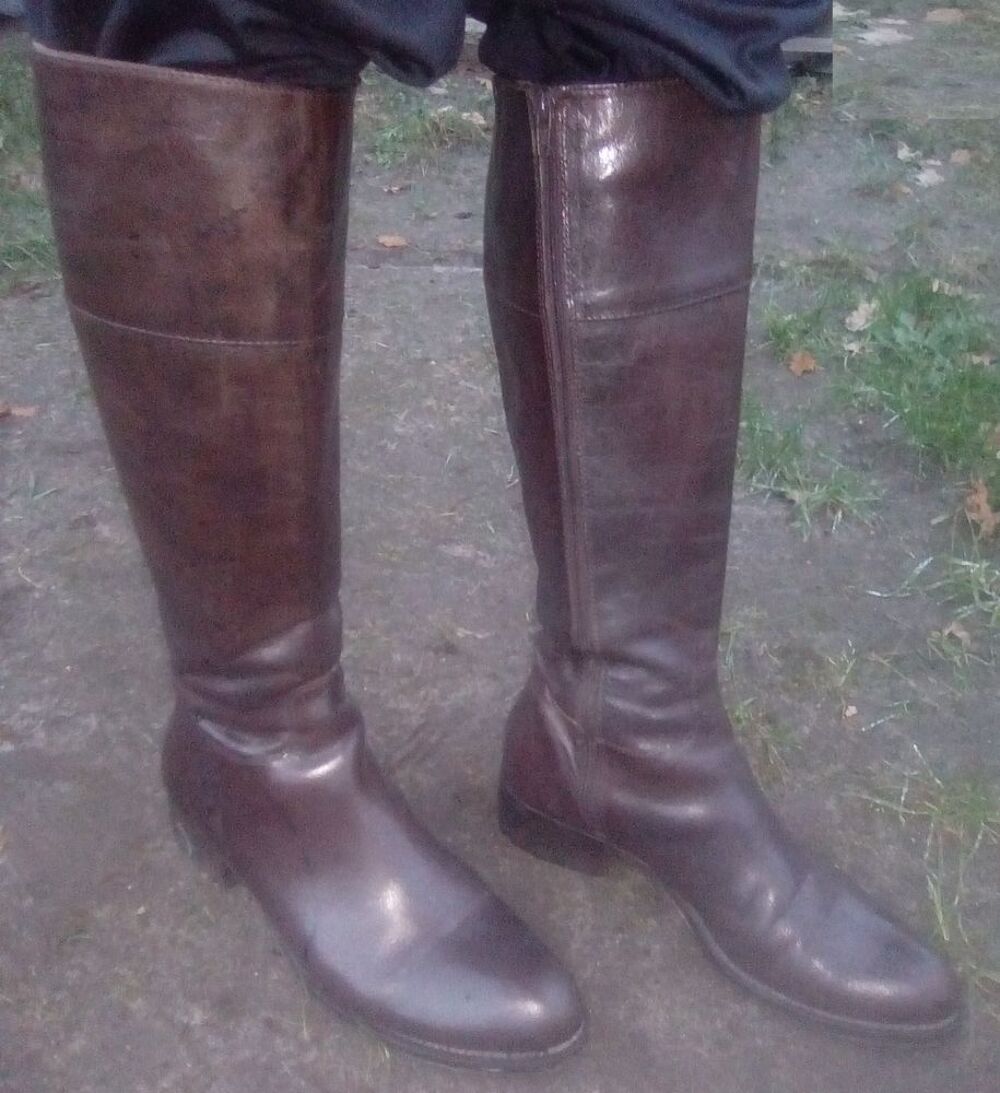 bottes cuir marron - taille 39 Chaussures