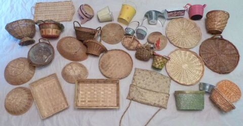 Paniers, corbeilles. osier, bois, galva, metal 1 �cuisses (71)