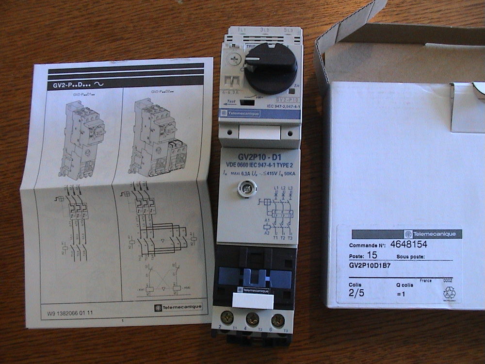 disjoncteur D&eacute;marreur telemecanique schneider GV2P10D1B7 Bricolage