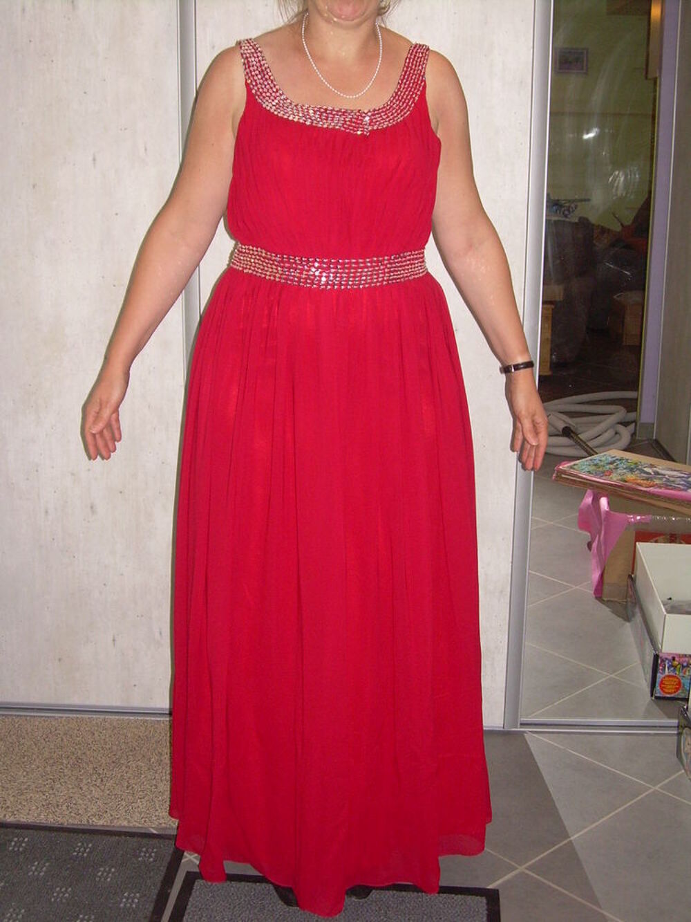 Robe de soir&eacute;e rouge T44 Vêtements
