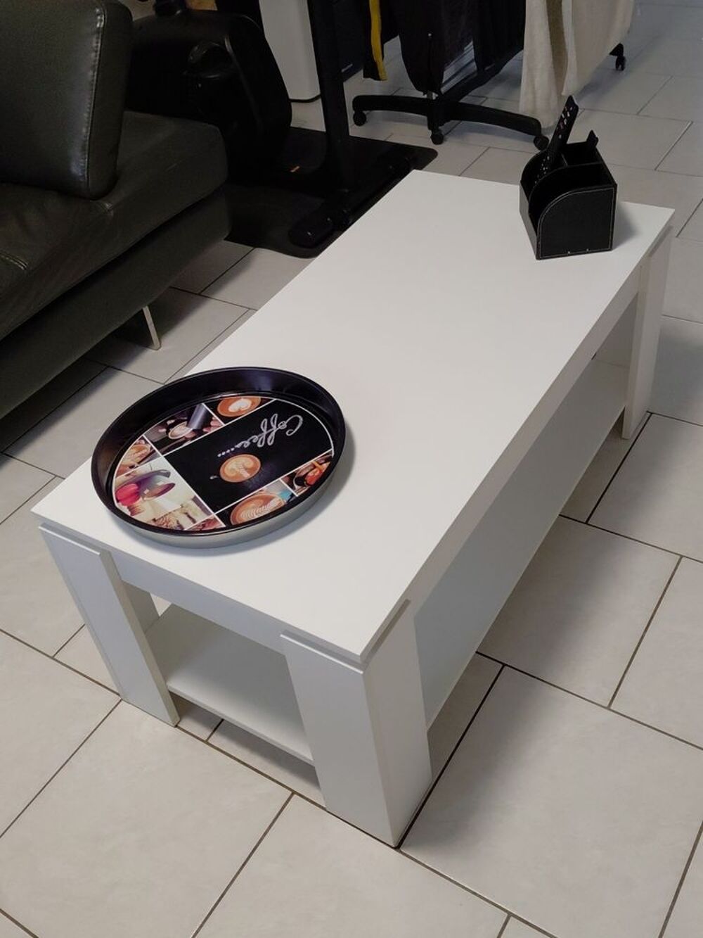Table de salon blanche Meubles