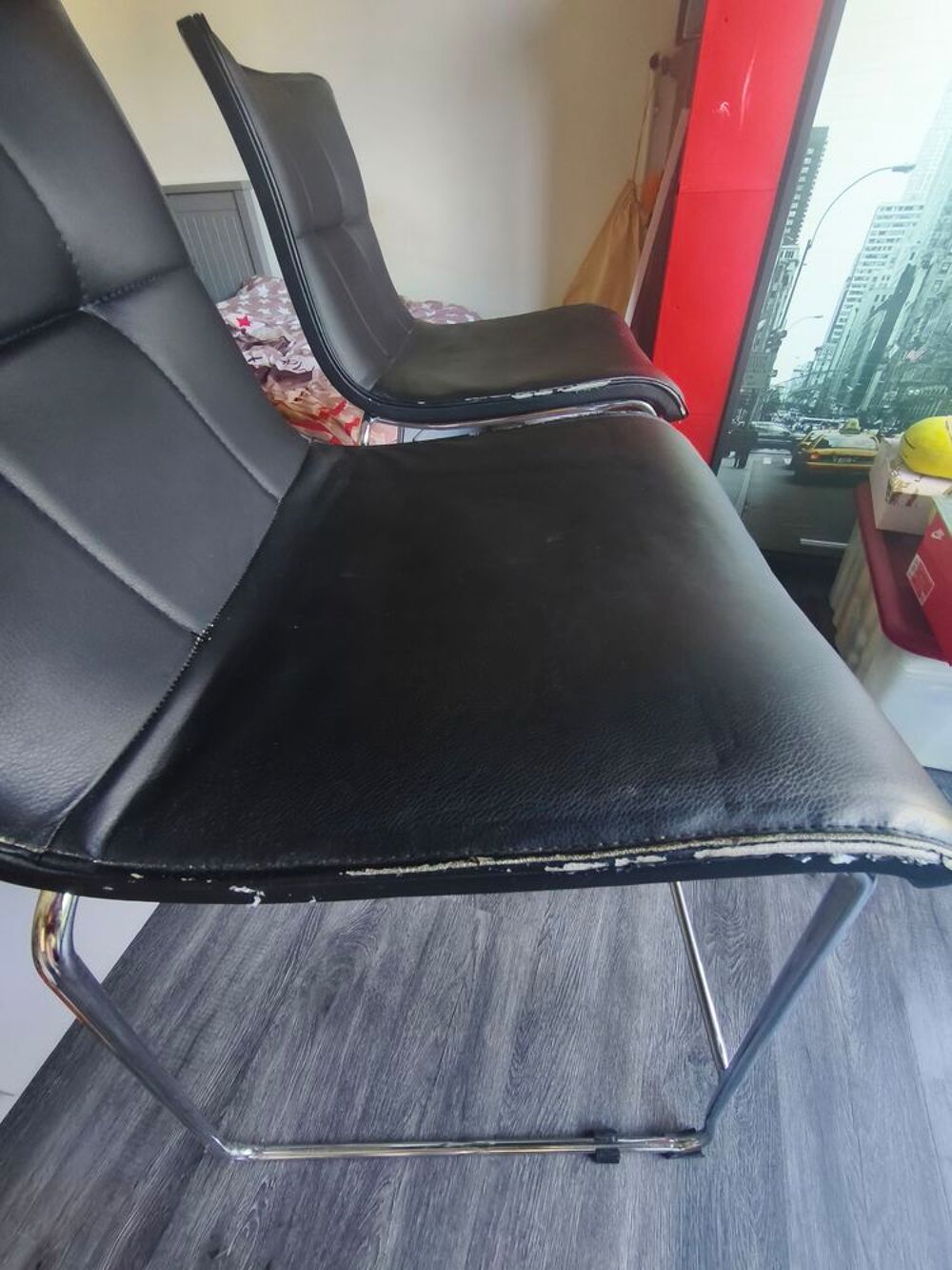 Lot de 2 Tabourets de bar noir Meubles