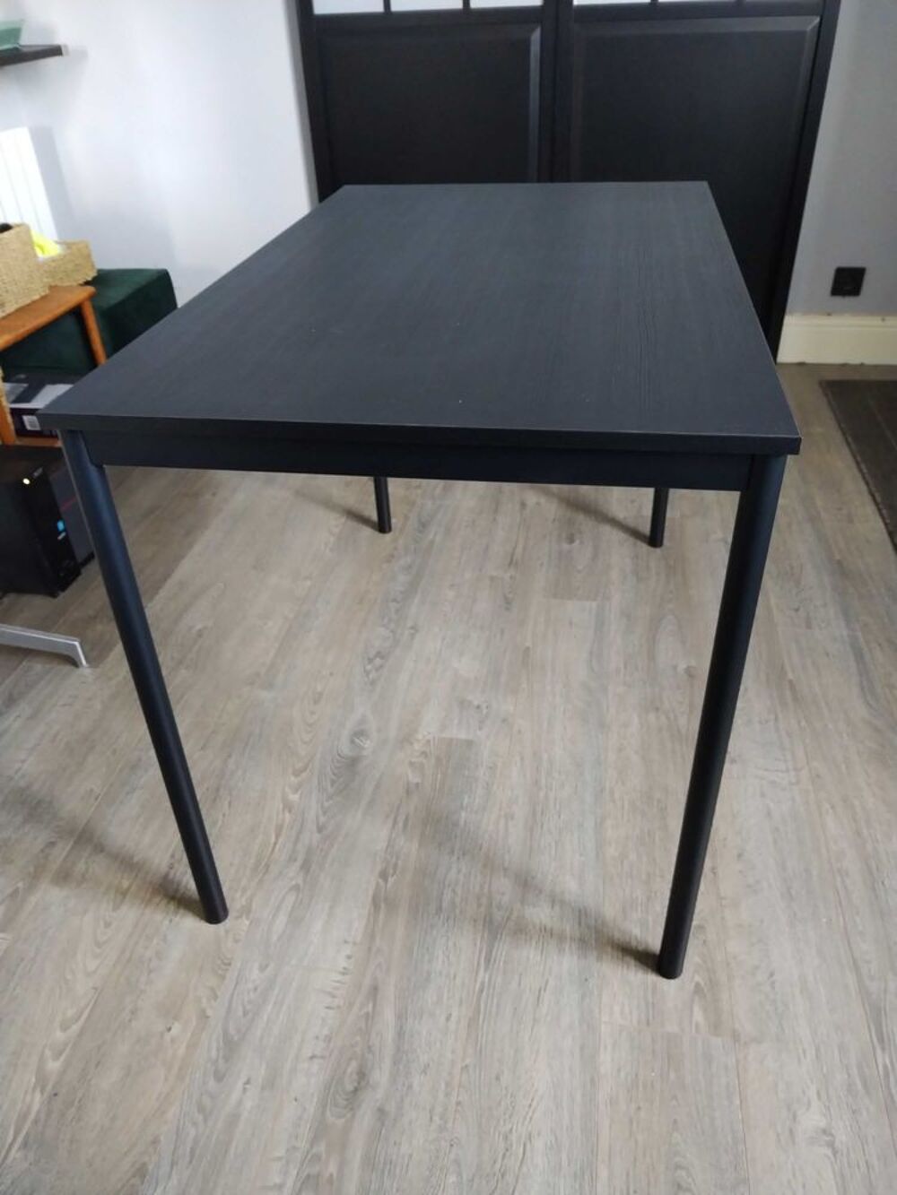 Table Basique Noire 110x67x75 Meubles